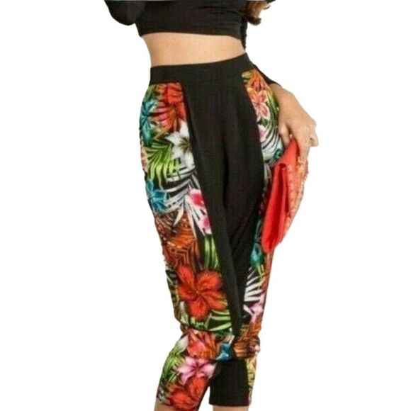 Anthropologie Line & Dot Tropical Print Silk Pants N0443 - Picture 1 of 9